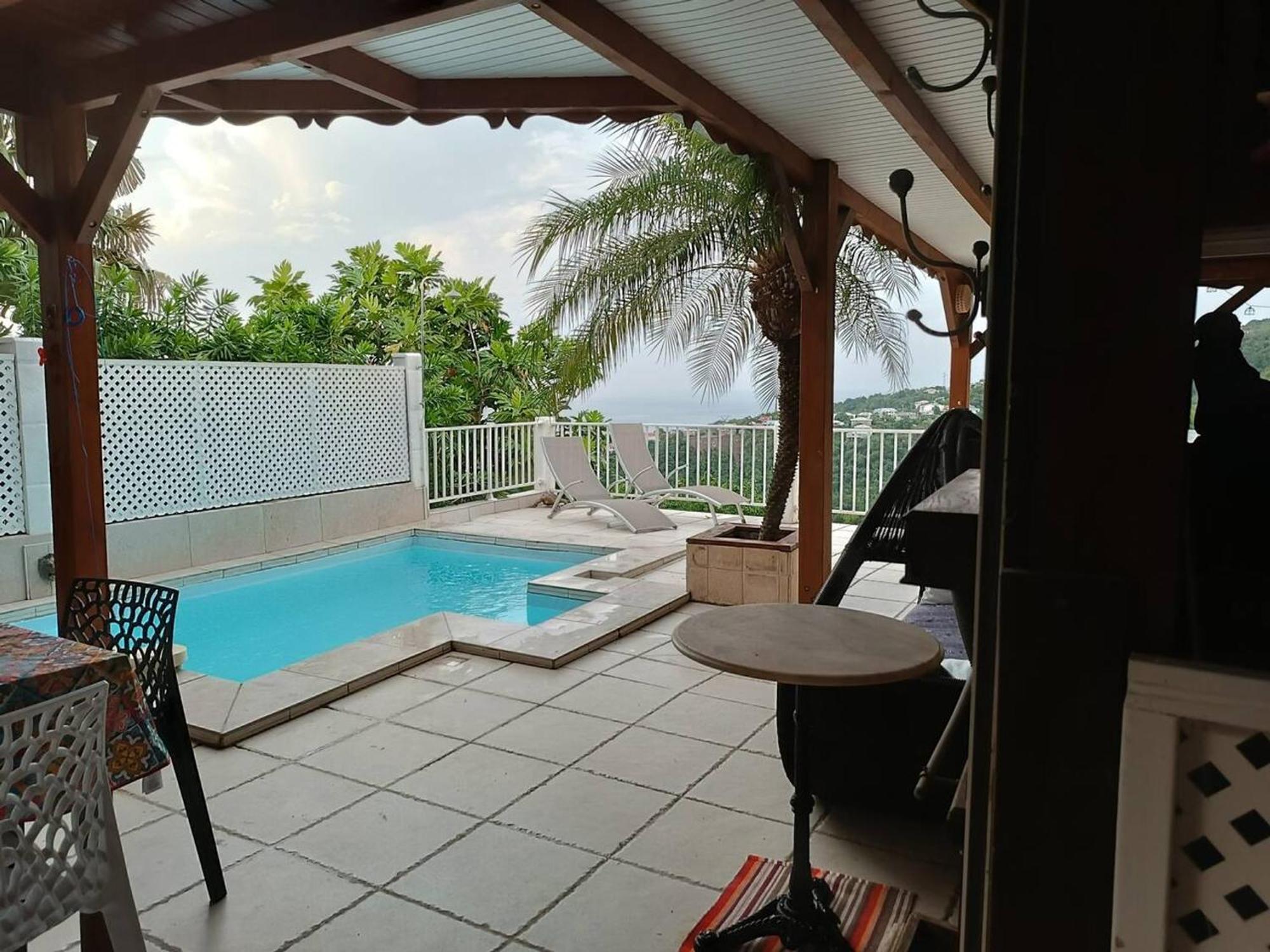 Villa Avec Vue Sur Mer A Vieux Habitants Piscine Bagian luar foto