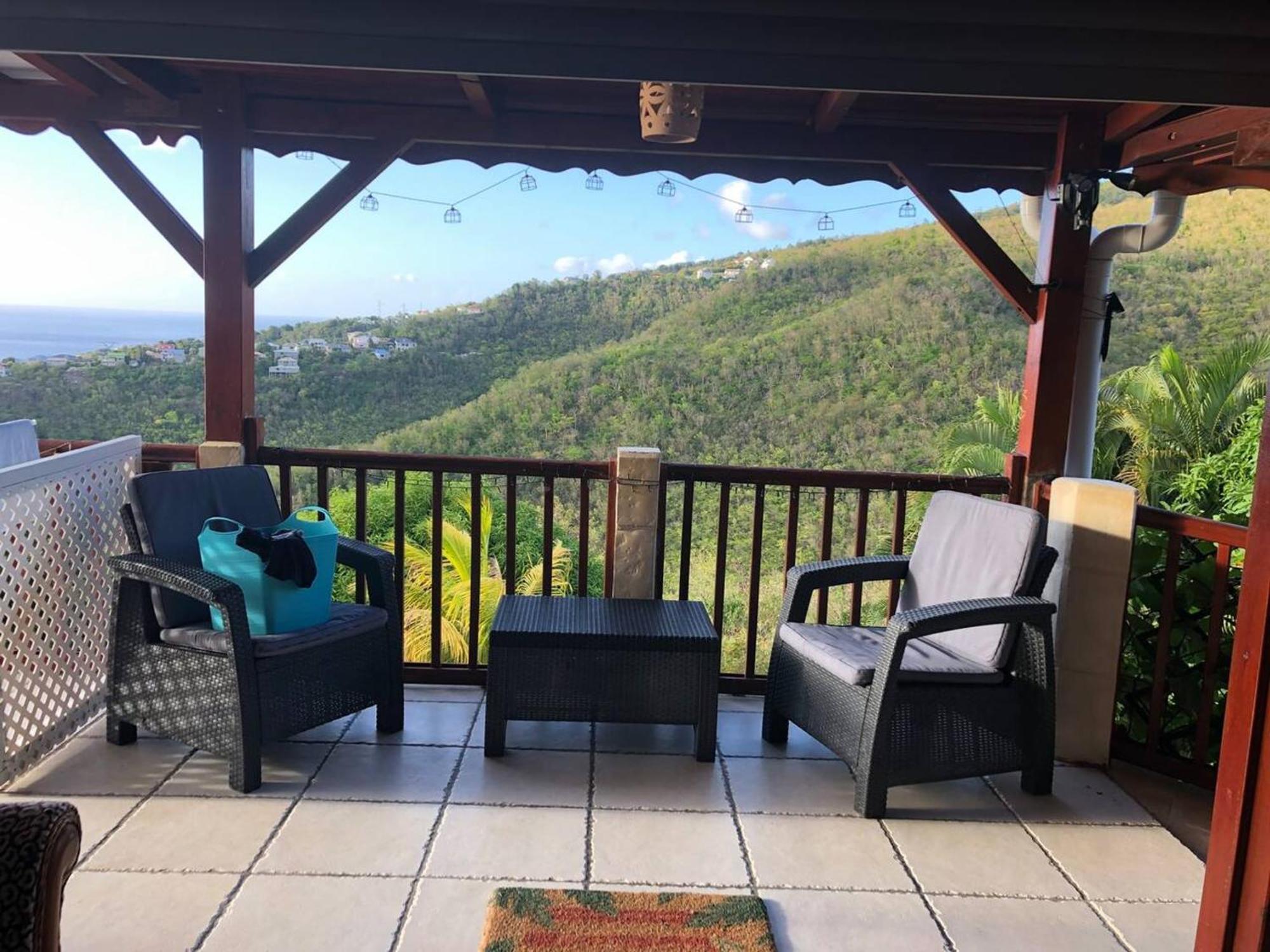 Villa Avec Vue Sur Mer A Vieux Habitants Piscine Bagian luar foto