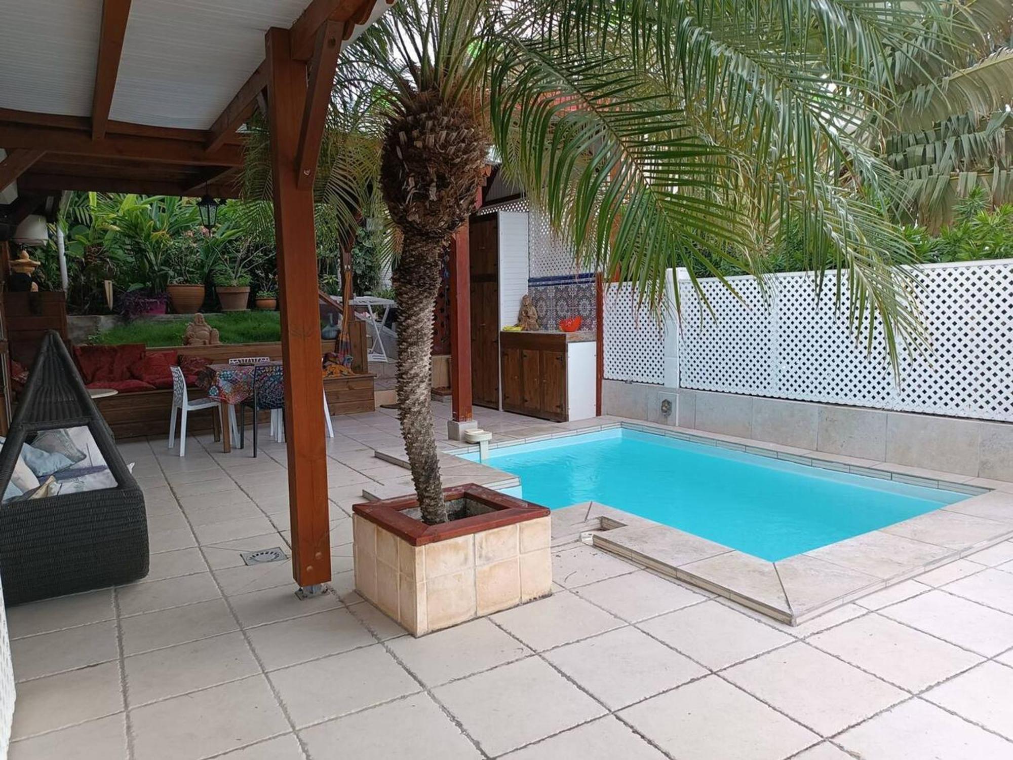 Villa Avec Vue Sur Mer A Vieux Habitants Piscine Bagian luar foto