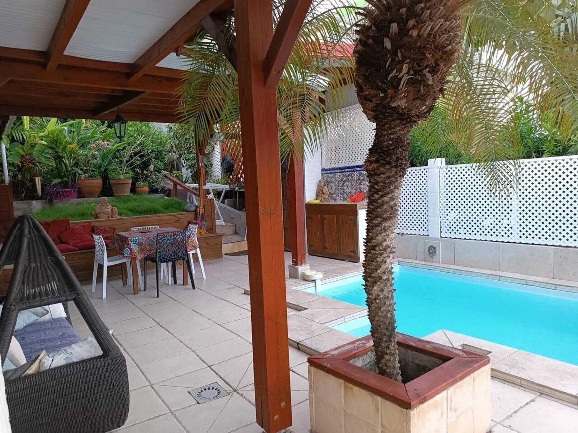 Villa Avec Vue Sur Mer A Vieux Habitants Piscine Bagian luar foto